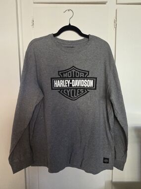 Harley-Davidson Grey Logo Long Sleeve Tee